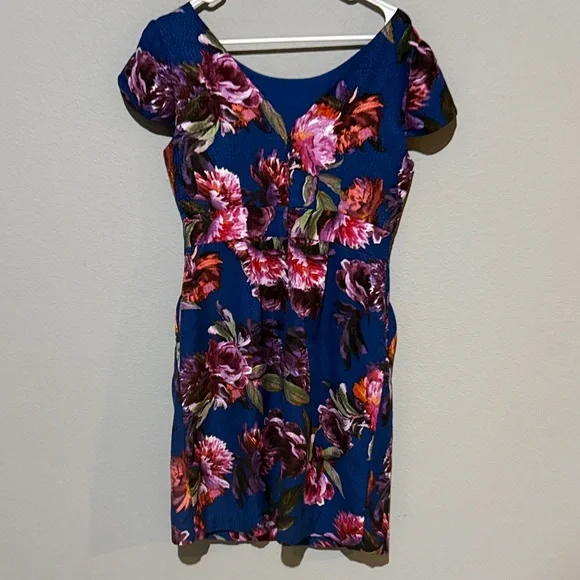 Anthropologie Moulinette Soeurs Blue Floral Midi Dress 10 - Picture 5 of 8